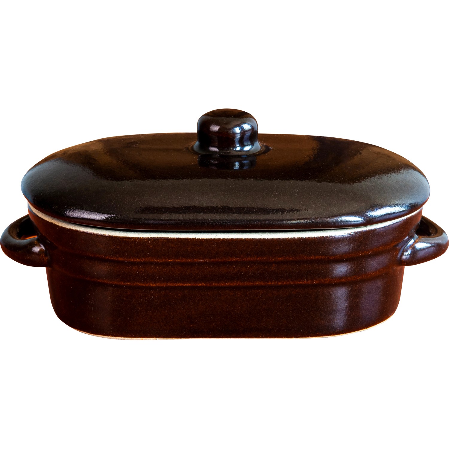 Kamionka garnek podłużny z pokrywką - 0,75 l