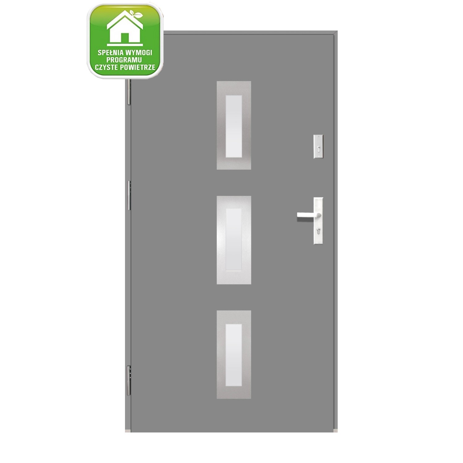Splendoor Drzwi zewnętrzne Dorno szary 90L