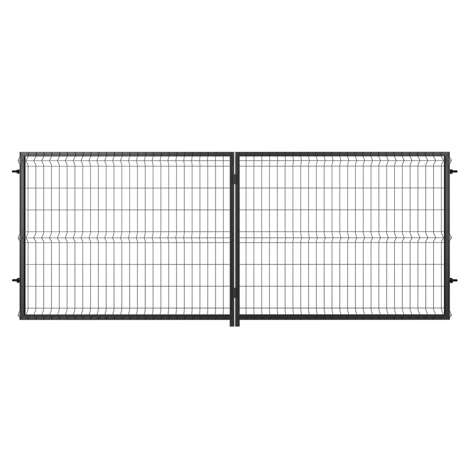 Wiśniowski Brama Modena czarny dwuskrzydłowa 400 x 154 cm