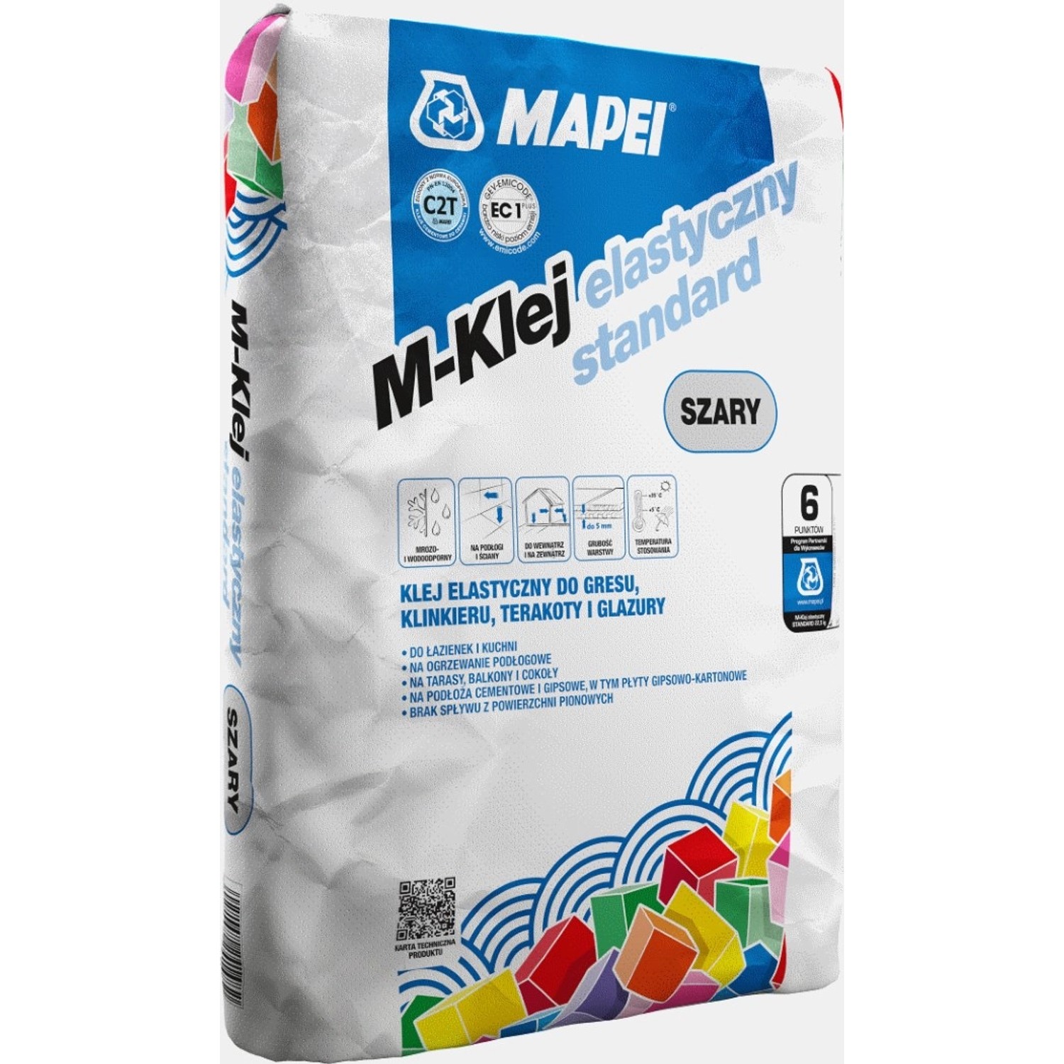 Mapei Klej elastyczny standard szary 22,5 kg