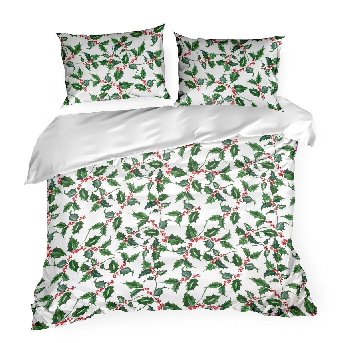 Pościel Świąteczna Liście Ostrokrzewu PTR-12 mar - 160x200