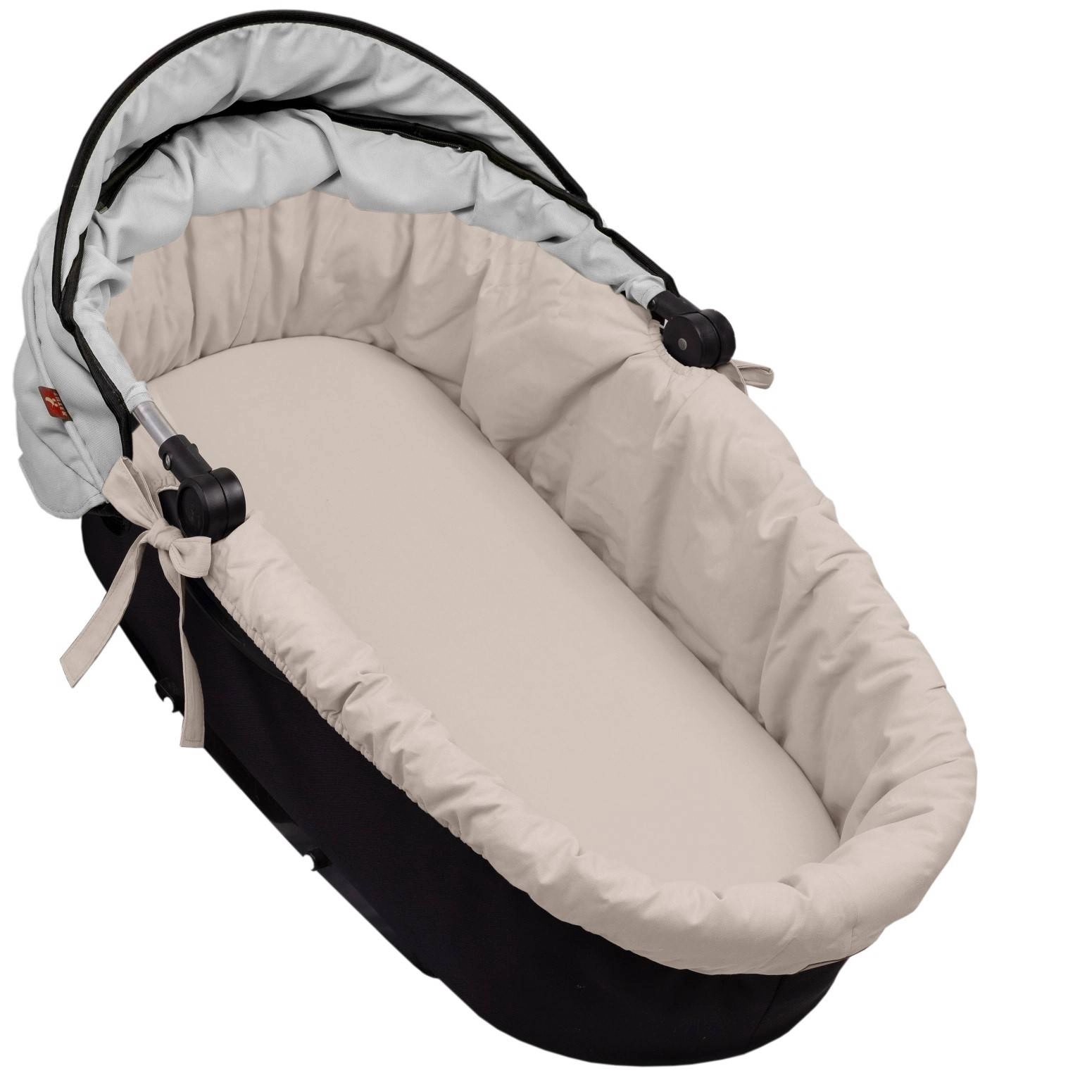 Wkład do gondoli z materacykiem Gładka Bawełna Beż IF