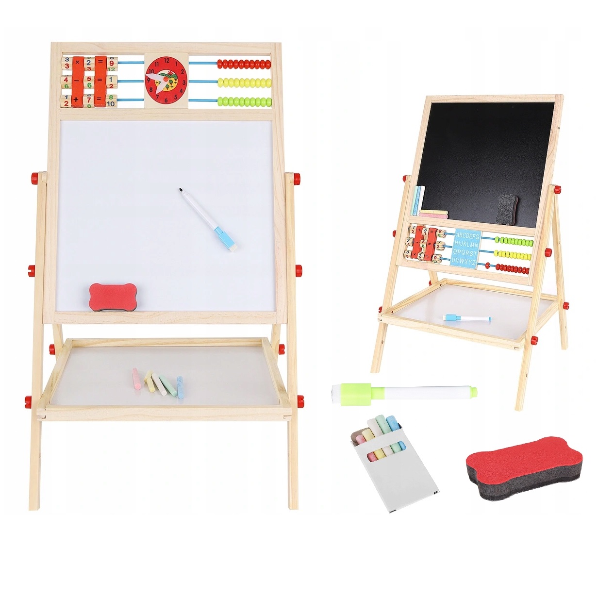 Drewniana tablica magnetyczna + liczydło AL