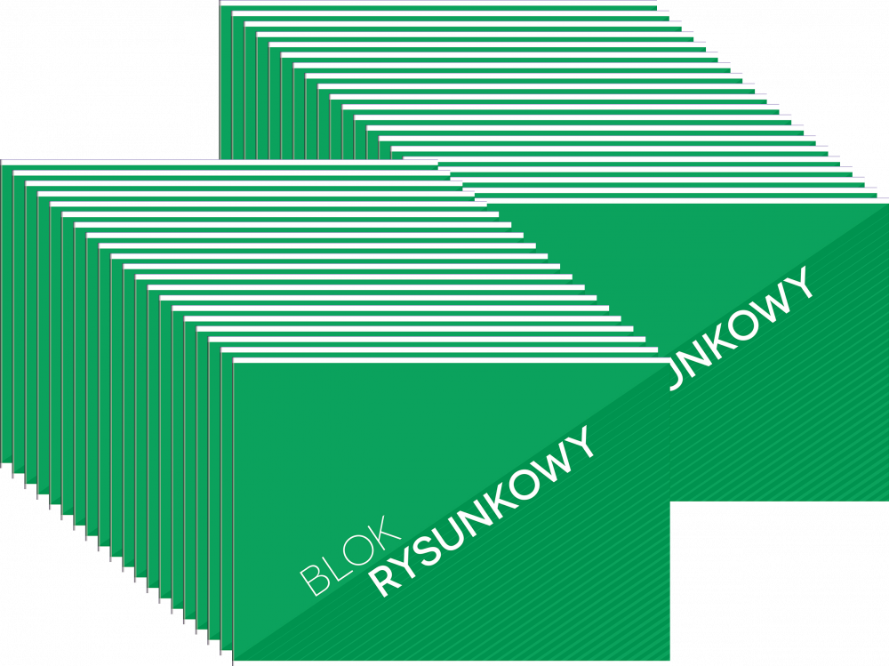 100x Blok rysunkowy Interdruk Economy, A3, 20 kartek, biały