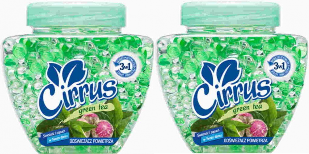 2x odświeżacz powietrza Cirrus kulki, green tea, żel, 250g
