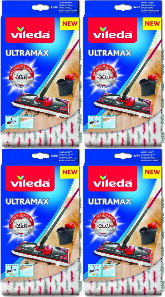 4x Mop płaski Vileda Ultramax - końcówka