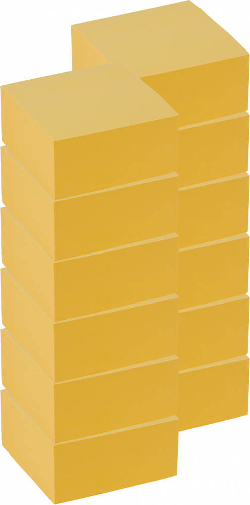 12x Karteczki samoprzylepne Viking, 76x76mm, 400 karteczek, żółty pastelowy