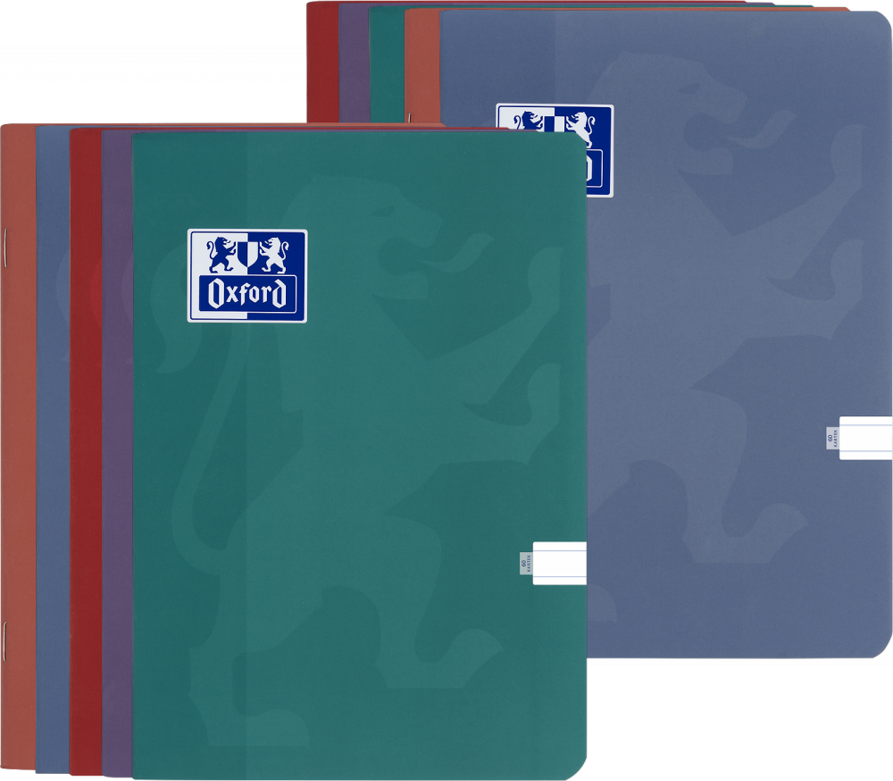 10x Zeszyt w linie Oxford Touch Trend, A5, miękka oprawa, 60 kartek, mix kolorów