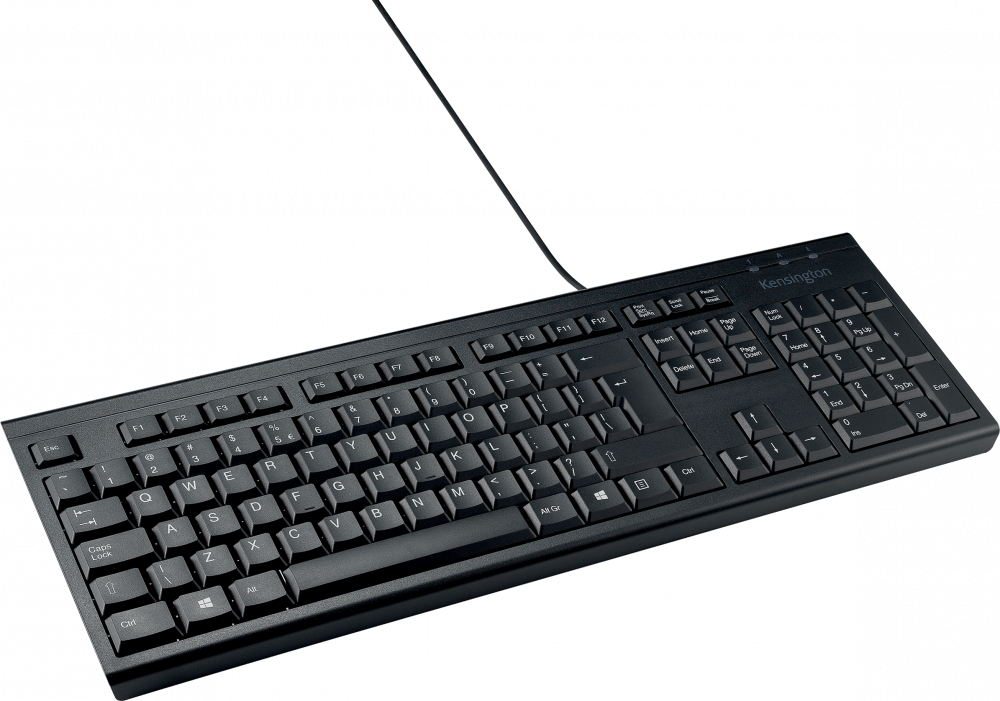 Klawiatura przewodowa Kensington KB100 EQ, czarny