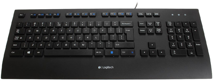 Klawiatura przewodowa Logitech Comfort Keyboard K280E, czarny