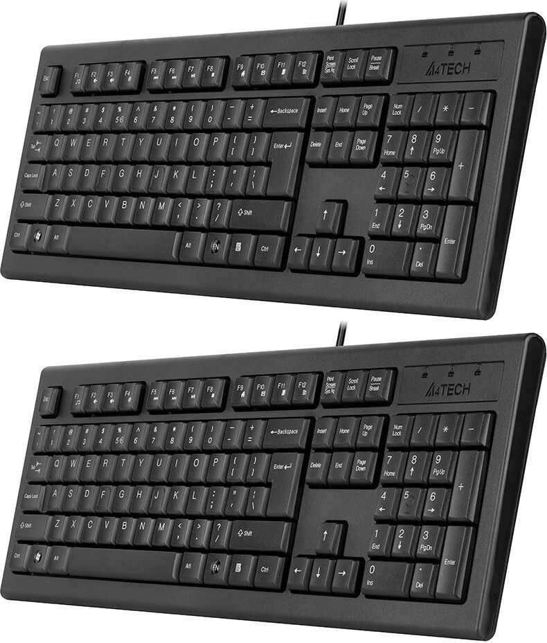 2x Klawiatura przewodowa A4Tech KR-85, czarny