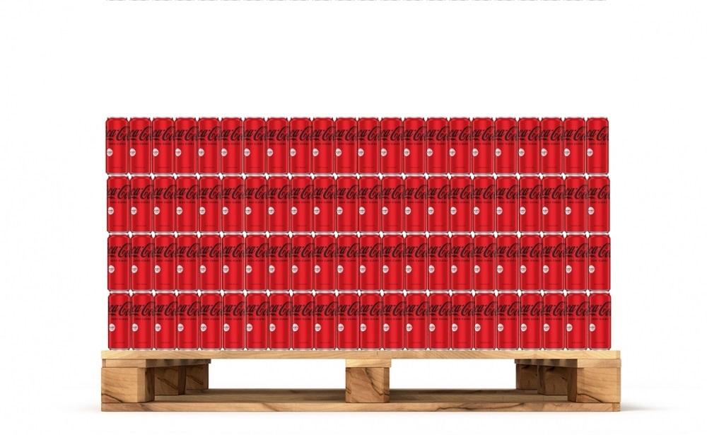 1760x Napój gazowany Coca-Cola Zero, puszka Sleek, 0.33l