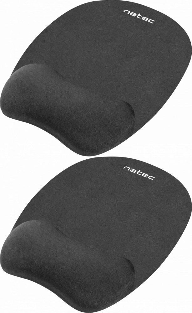 2x Podkładka piankowa pod mysz Natec Chipmunk, 235x195x22mm, czarny