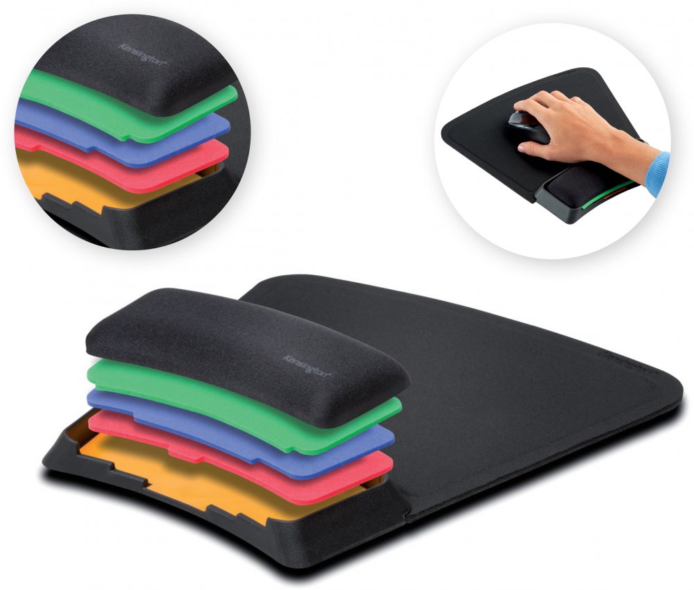 Podkładka żelowa pod mysz Kensington, SmartFit, 290x210x25mm, czarny