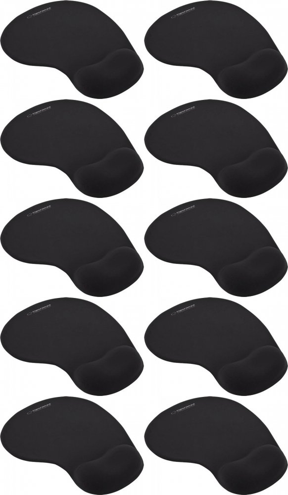 10x Podkładka pod mysz i nadgarstek Esperanza EA137K, żelowa, czarny