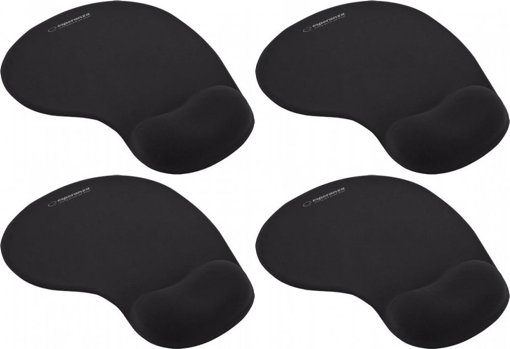 4x Podkładka pod mysz i nadgarstek Esperanza EA137K, żelowa, czarny