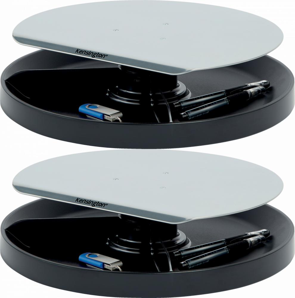 2x Podstawka pod monitor Kensington SmartFit Spin2, obrotowa, średnica 300mm czarny