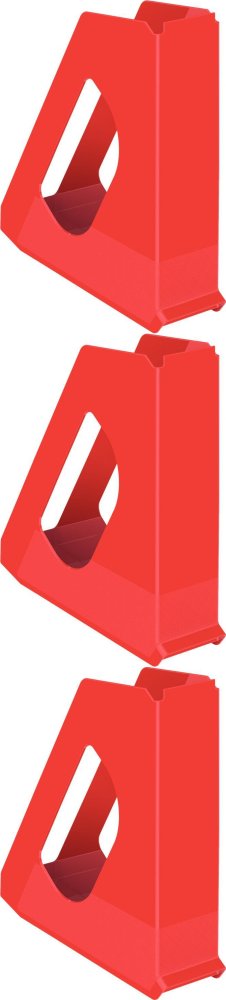 3x Organizer na dokumenty Esselte Europost Vivida, A4, 72mm, do 700 kartek czerwony