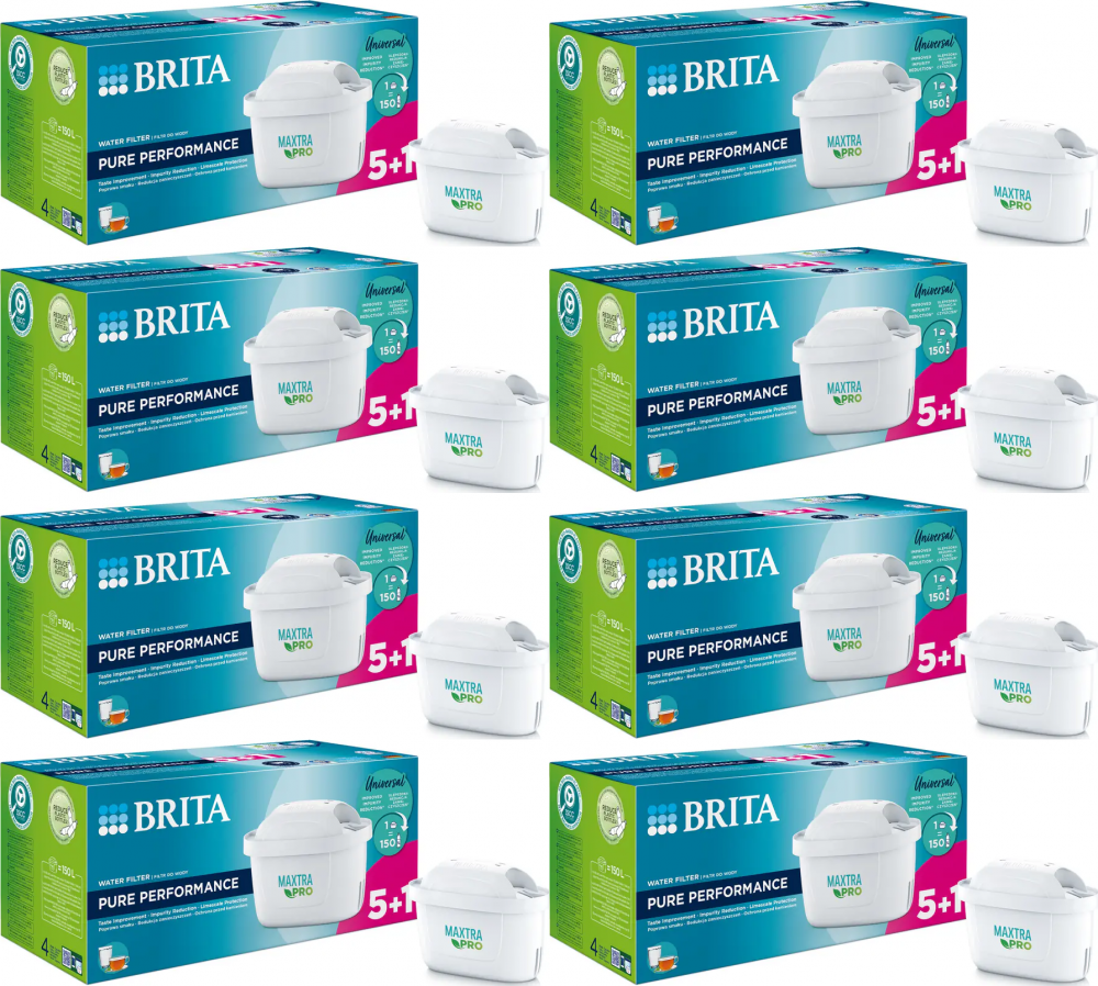 8x Wkład filtrujący Brita Maxtra Pro Pure Performance, 5 sztuk + 1 gratis