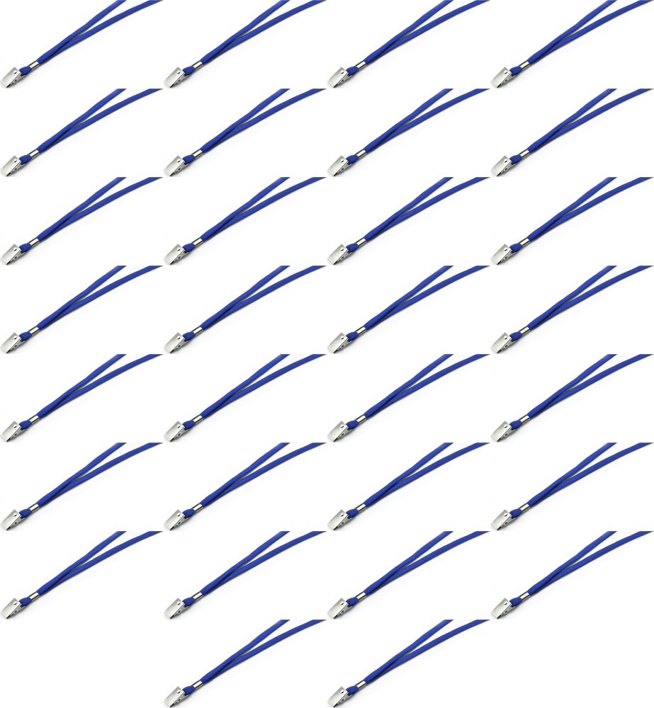 50x Taśma do osłon na identyfikatory Argo, zakończona klipsem, niebieski