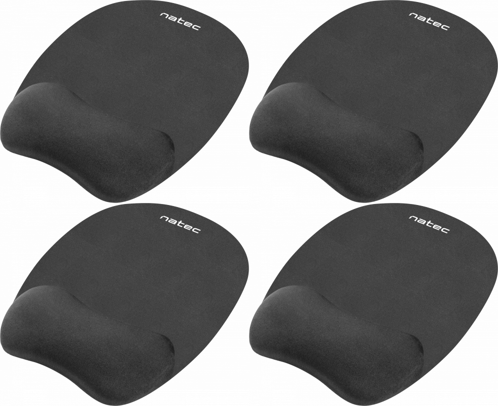 4x Podkładka piankowa pod mysz Natec Chipmunk, 235x195x22mm, czarny