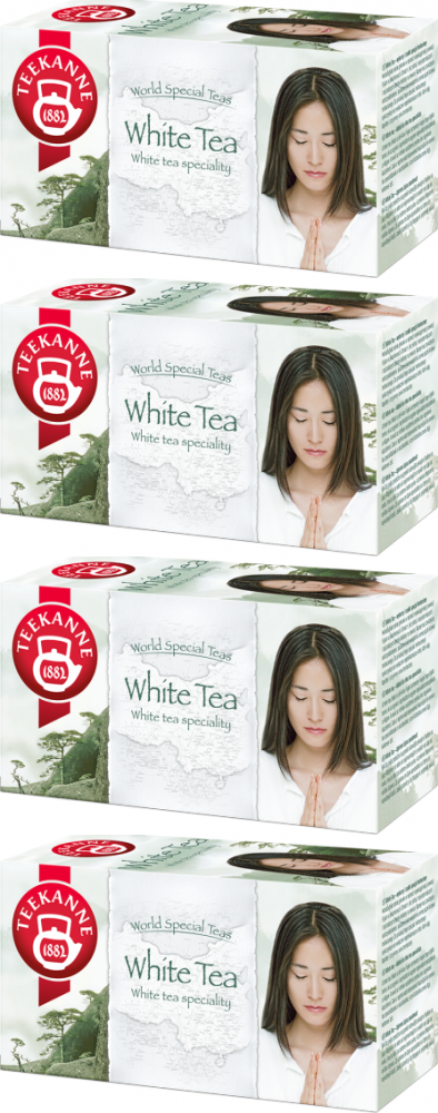 4x Herbata biała w kopertach Teekanne White Tea, 20 sztuk x 1.25g