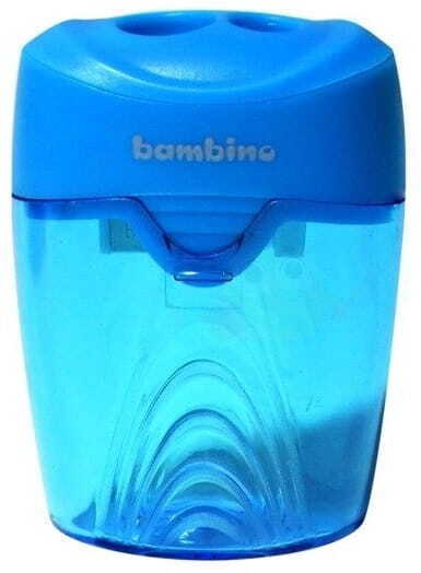 Temperówka Bambino, z pojemnikiem, 2 otwory, 1 sztuka, mix kolorów