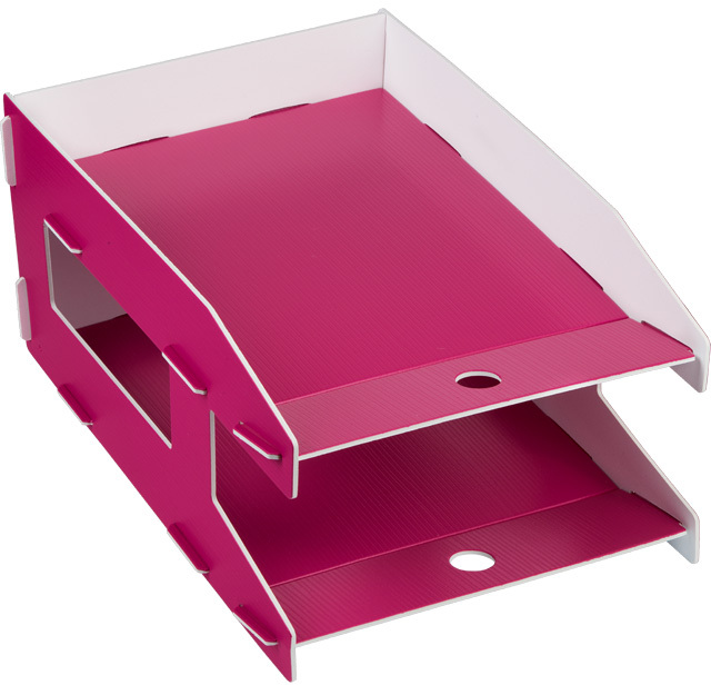 Półka na dokumenty Grand Notodesk GR-3002, składana, 330x245x165mm, różowy