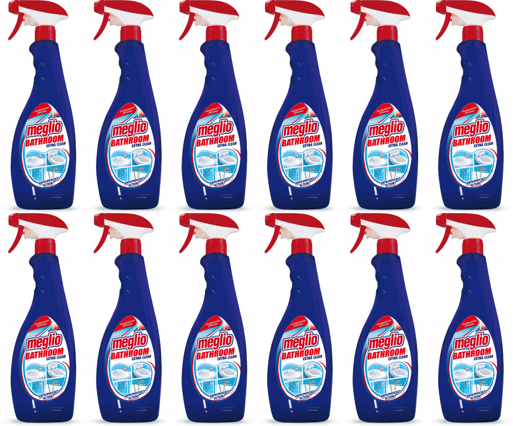 12x Płyn do łazienek Meglio Bathroom, z rozpylaczem, 650ml
