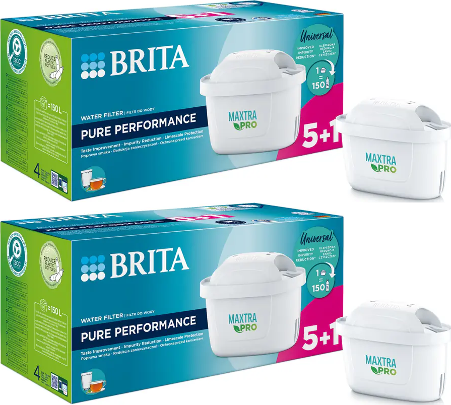2x Wkład filtrujący Brita Maxtra Pro Pure Performance, 5 sztuk + 1 gratis