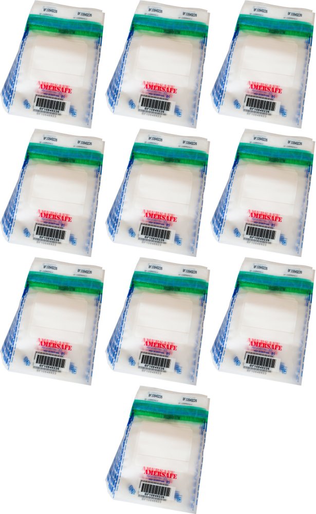 10x Koperta bezpieczna SuperpackSafe, B5, z paskiem HK, 100 sztuk, przezroczysty