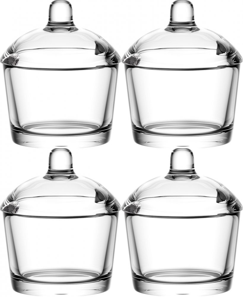 4x Cukiernica Altom Design Glossy, 210ml, szkło, przezroczysty