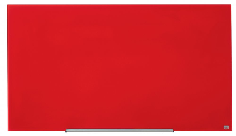 Tablica szklana suchościeralno-magnetyczna Nobo, Diamond, panoramiczna, 126x71.1 cm, czerwony