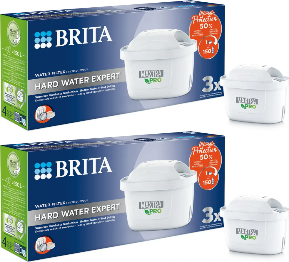 2x Wkład filtrujący Brita Maxtra Pro Hard Water Expert, 3 sztuki