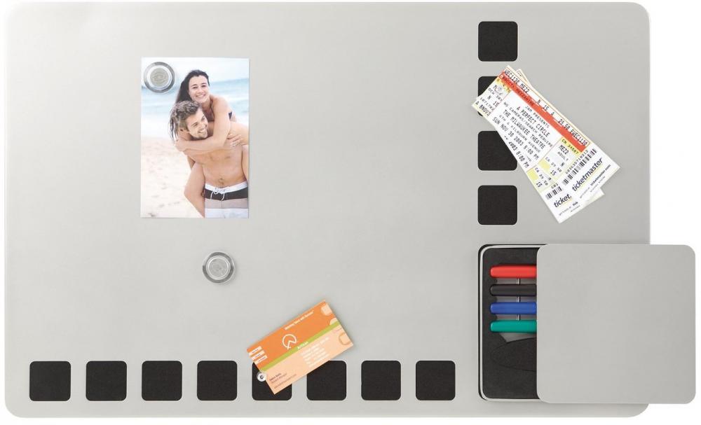 Tablica suchościeralna magnetyczna wielofunkcyjna Nobo, Quartet, 61x39.5cm, srebrny