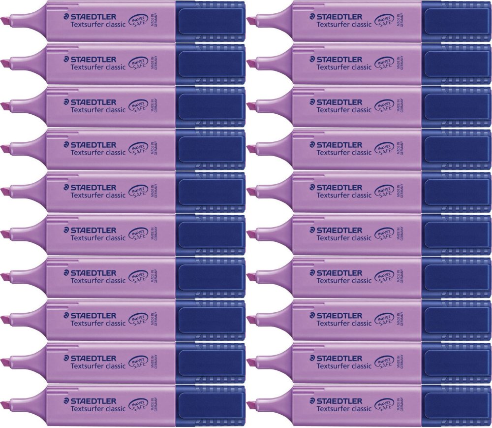 20x Zakreślacz Staedler, ścięta, 5mm fioletowy