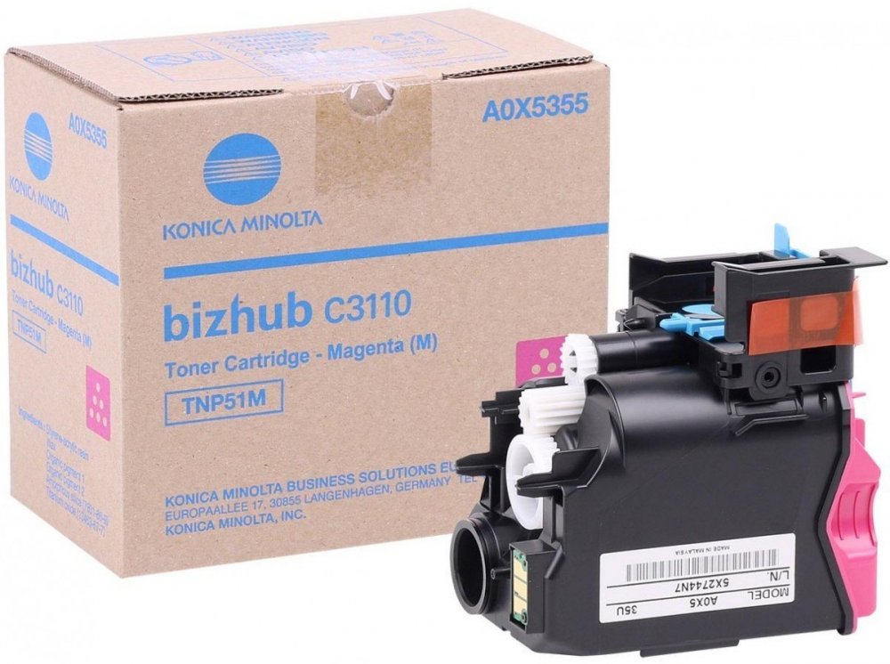 Toner Konica-Minolta A0X5355 (TNP-51M), 5000 stron, magenta (purpurowy)