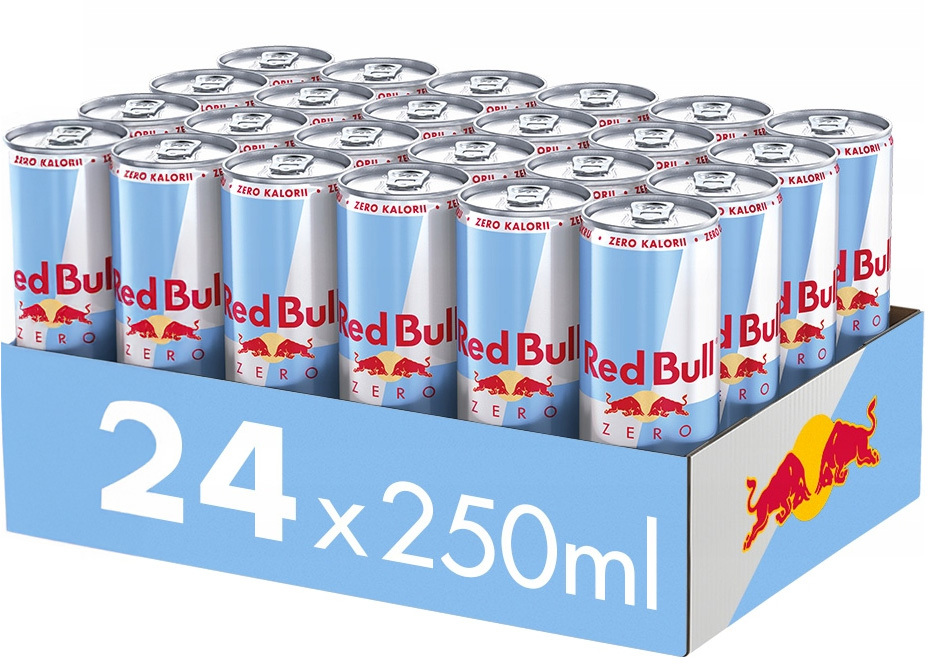 24x Napój energetyczny Red Bull, bez cukru, 250ml