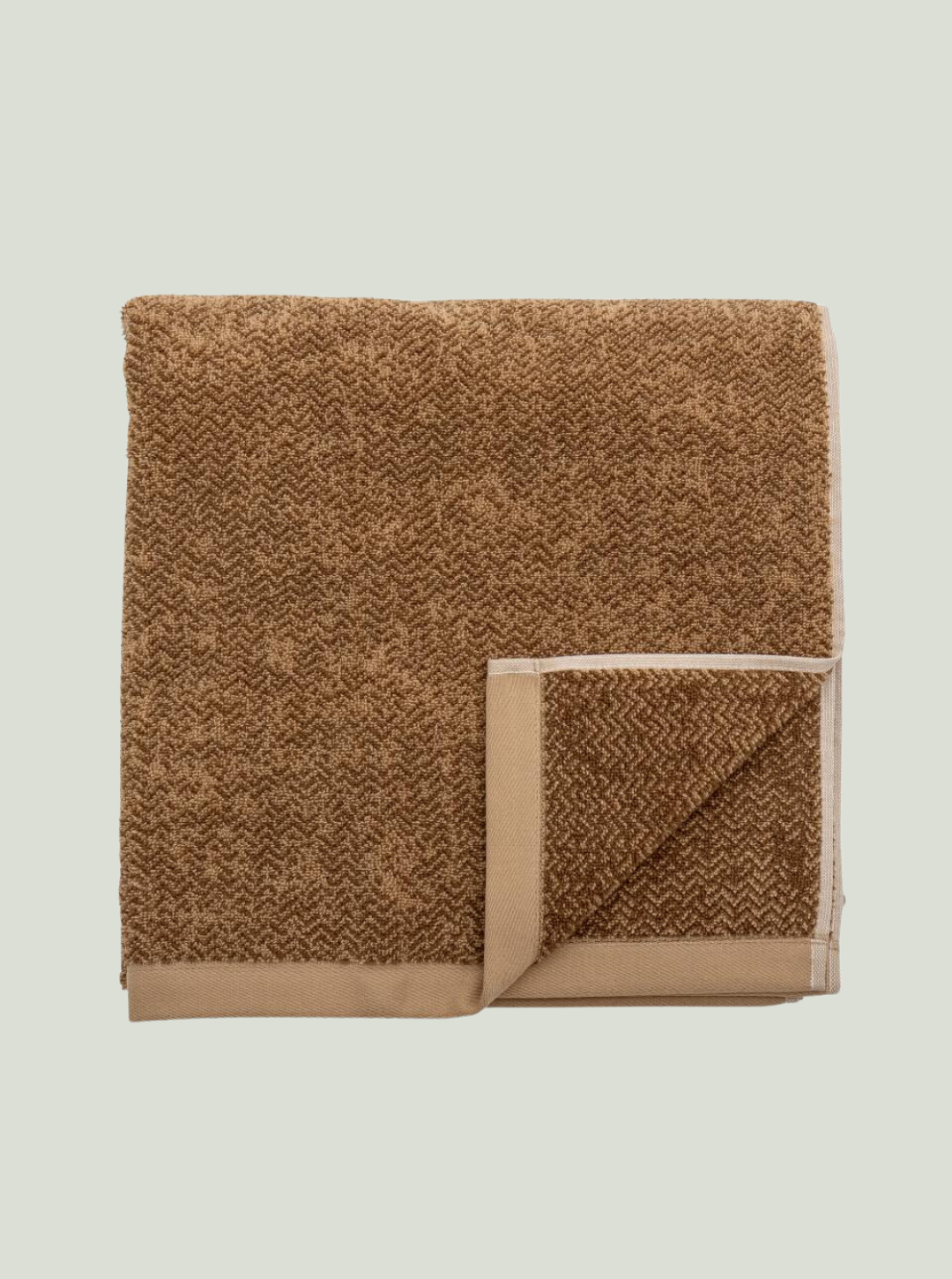 Ręcznik Kahla, brązowy, bawełna, dł. 100 x szer. 50 cm Bloomingville