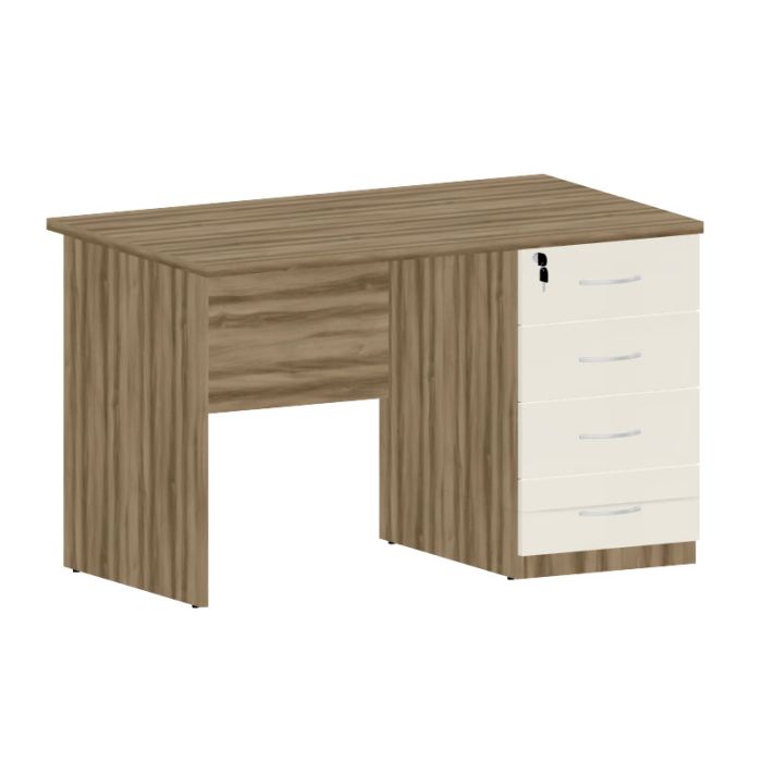 HEBE BP24/8 Biurko szafkowe prawe 118,5x80x74h (Kolor korpusu: Dąb Lindberg)