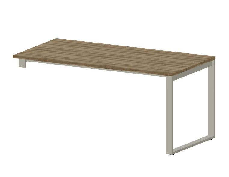 NOTER PZ68 Biurko pojedyncze lewe na nogach o profilu zamkniętym 158,5x80x74h (Rodzaj blatu: płyta laminowana Dąb Lindberg)