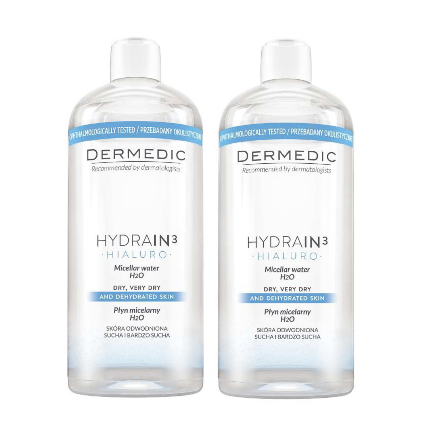 Dermedic hydrain 3 hialuro - płyn micelarny, 2 x 500 ml