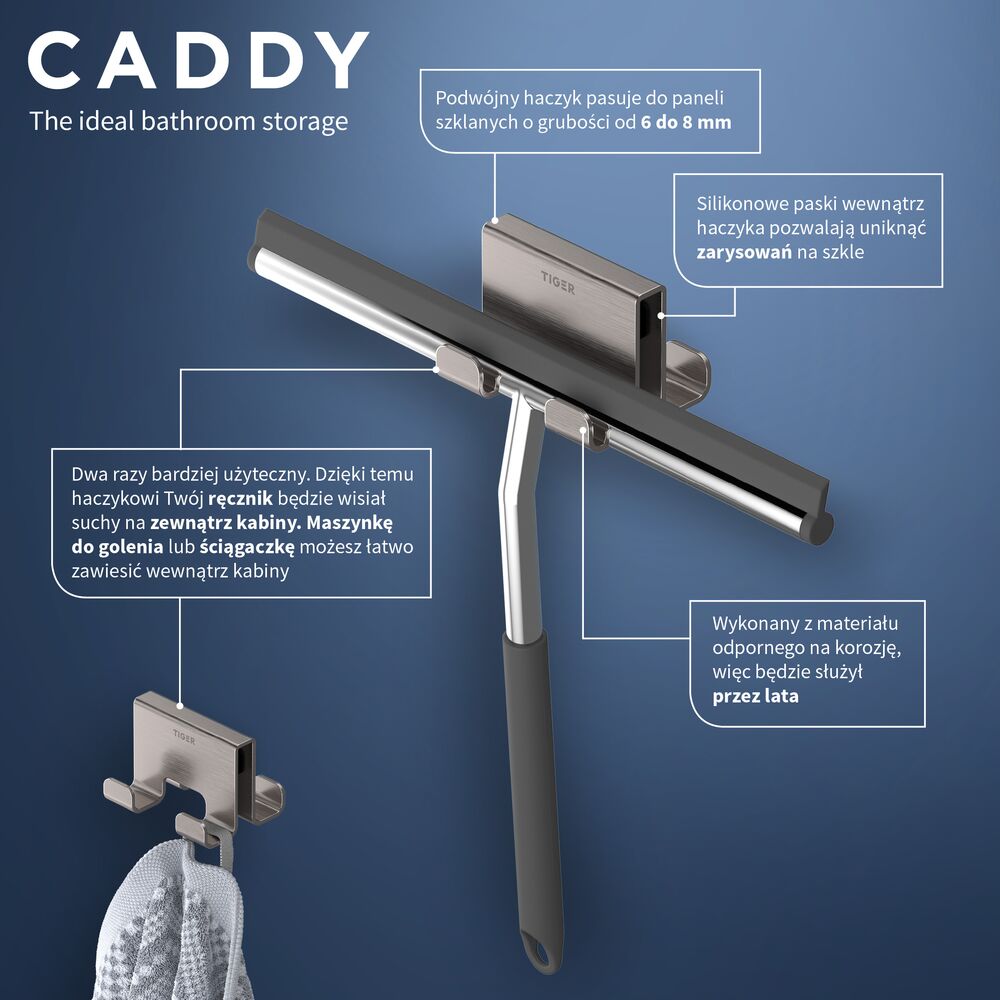 Tiger Caddy wieszak na ręcznik stal 800295 - Wysyłka w 24h