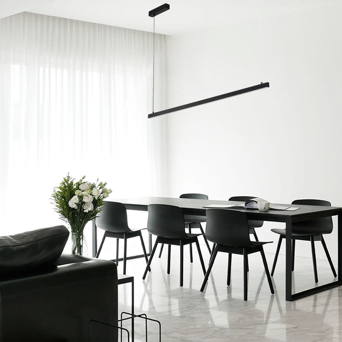 Argon Miami lampa wisząca 1x37 W czarna 8835