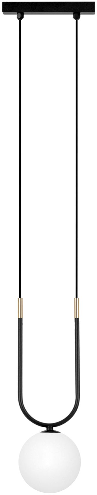 Kaja Enzo lampa wisząca 1x10 W biała-czarna-złota K-5590