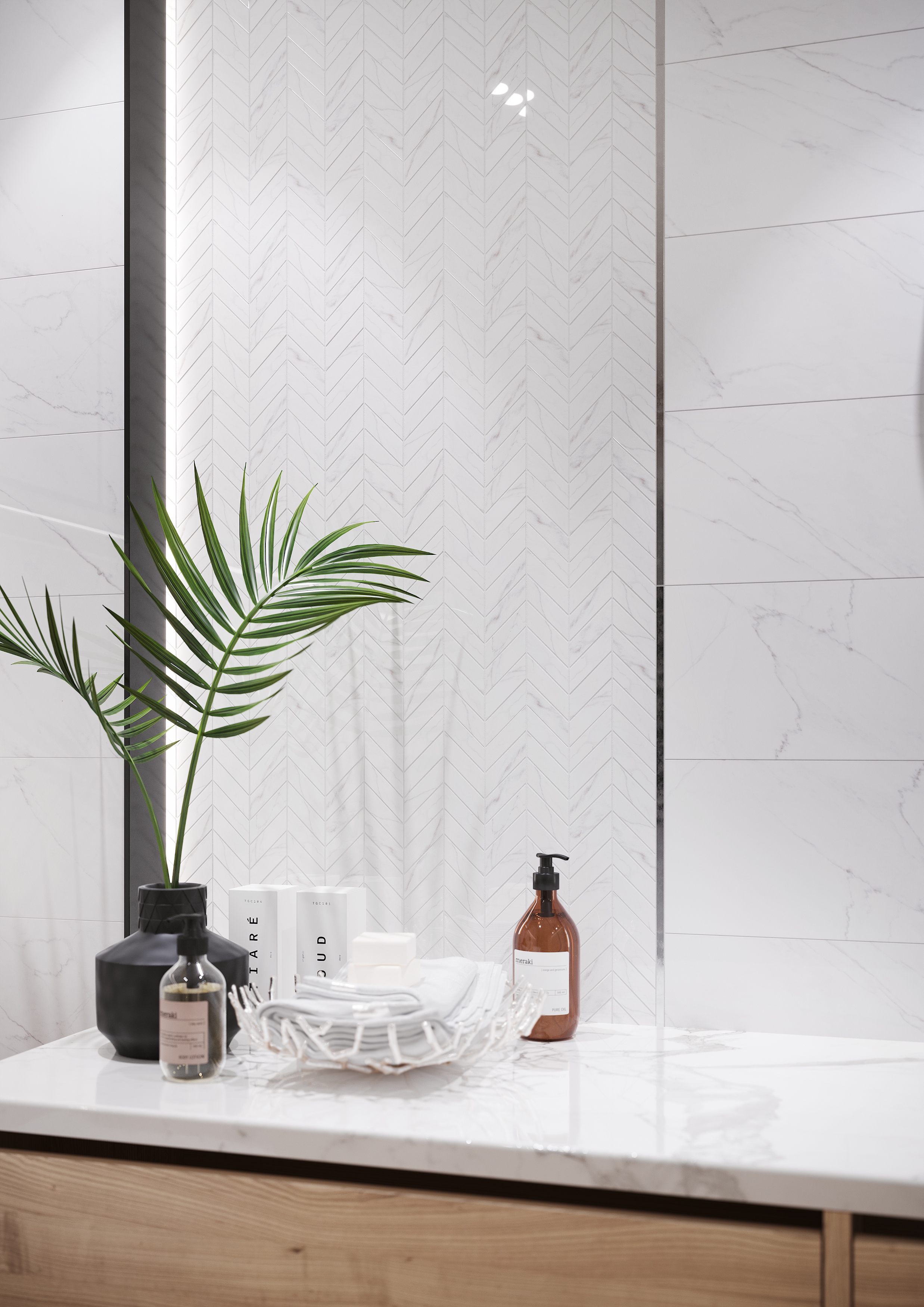 Cersanit Universal Metal Borders metal silver border glossy listwa ścienna 1x60 cm srebrny połysk