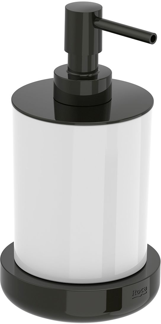 Roca Tempo dozownik do mydła 280 ml stojący szkło/czarny A817026CN0