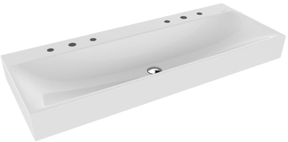 Kaldewei Silenio umywalka 120x46 cm ścienna prostokątna model 3046-D biała 904506373001