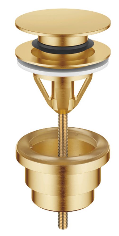 Dornbracht zestaw odpływowy z korkiem okrągły z przelewem mosiądz szczotkowany 10125970-28