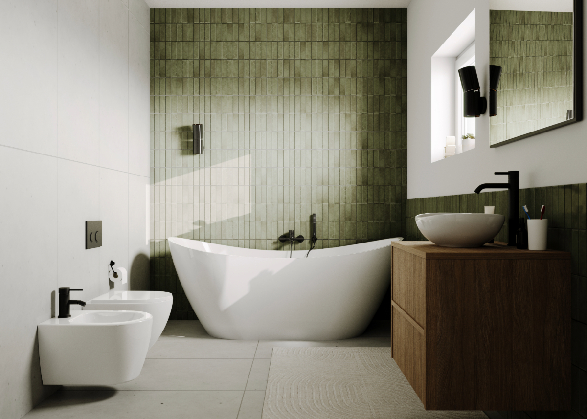 Hagser Lisa bateria bidetowa stojąca czarny mat HGR40000031 - Wysyłka w 24h